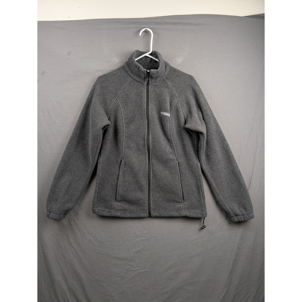 Columbia Womens Benton Springs Full Zip Fleece Jacket Gray Size M